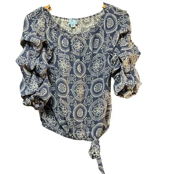 CeCe Paisley Print Blouse - Size M - Picture 3 of 9